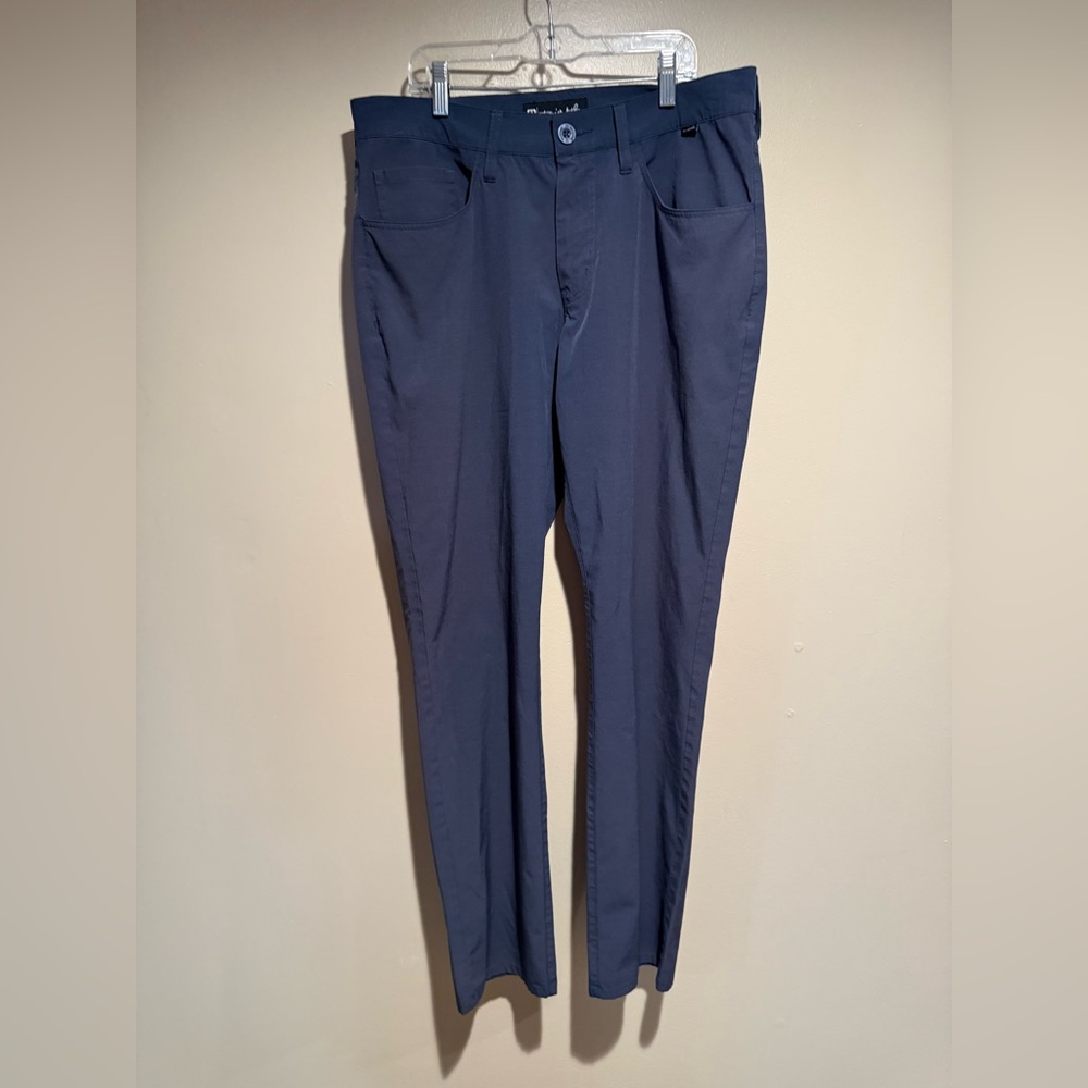 Travis Mathew Open to Close Pants Mens 34 navy blue Straight Leg 5 pocket